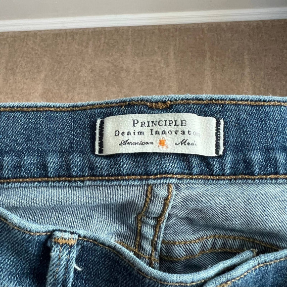 Principle Denim Innovators Honor Medium Wash Low Rise Skinny Leg Crop Jeans 27 - Picture 5 of 7